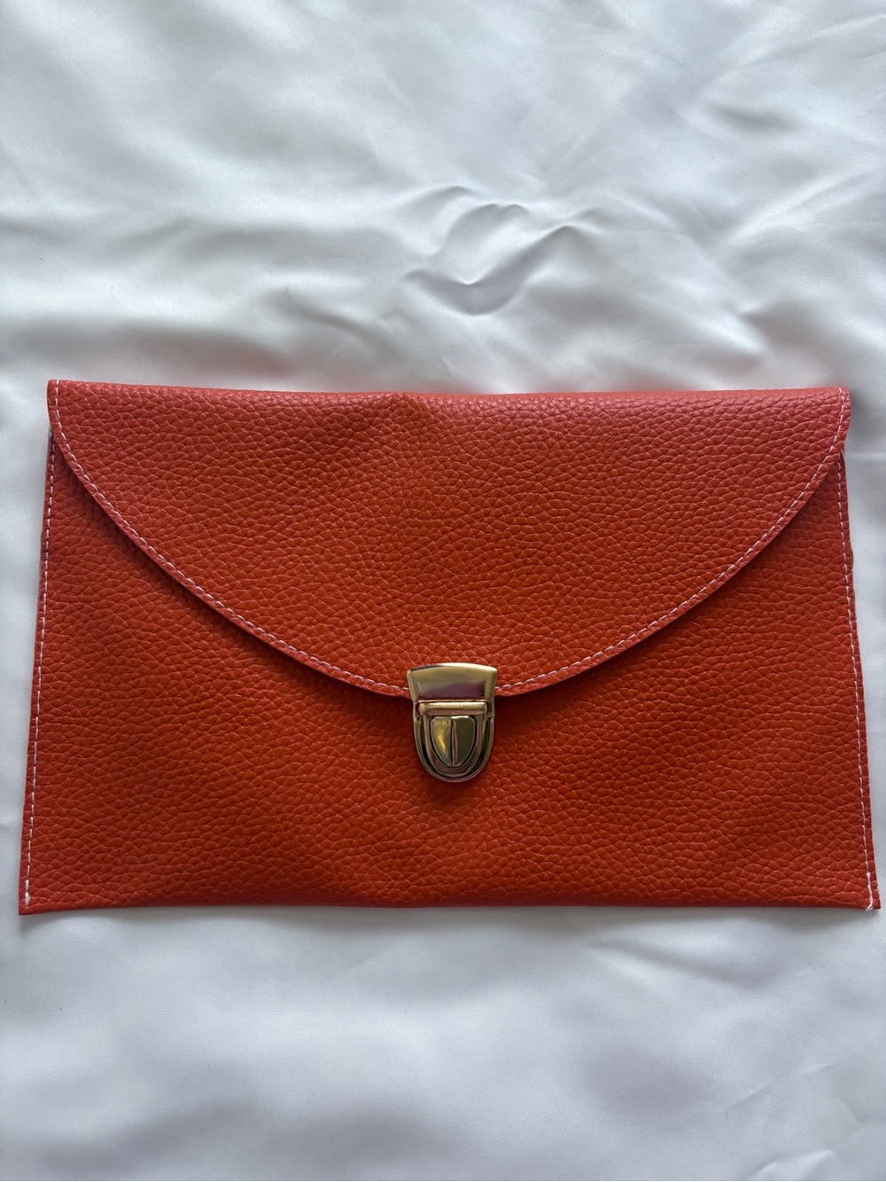 Orange Envelope Clutch
